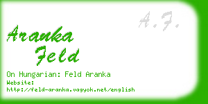 aranka feld business card
